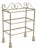 Mid 20th Century Italian Hollywood Regency Silver Leaf Gilt Iron 3 Tier Shelf Small Display Stand For Sale