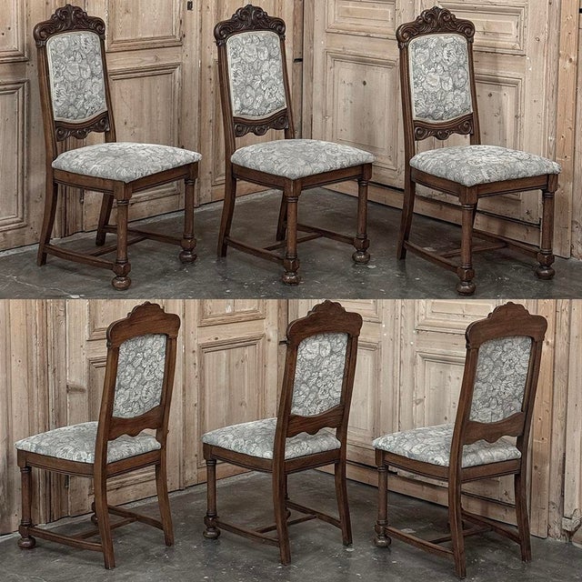 Set of 8 Antique French Louis XIV Dining Chairs Includes 2 Armchairs For Sale - Image 10 of 17