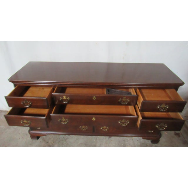 1980s Drexel Dresser Designer Mahogany Chippendale For Sale - Image 6 of 8