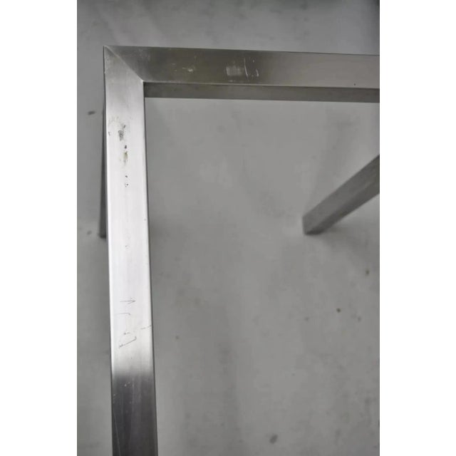 Metal Design Institute of America Style Steel Mid Century Modern; Long Console Hall Table Base For Sale - Image 7 of 10