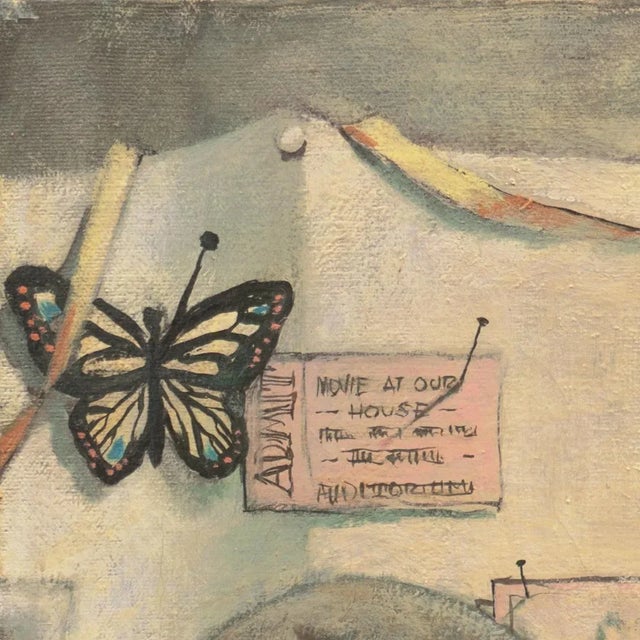 Modern 'Blue Eyed Girl' by Robert Childers, 1954, Pennsylvania Academy of Fine Art, Philadelphia Museum, Pennsylvania Artist, Trompe l'Oeil For Sale - Image 3 of 8