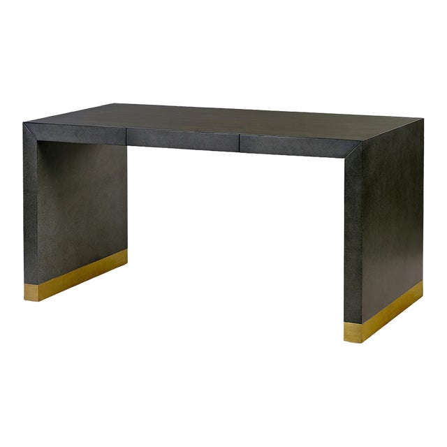 Charcoal Modern Waterfall Desk For Sale