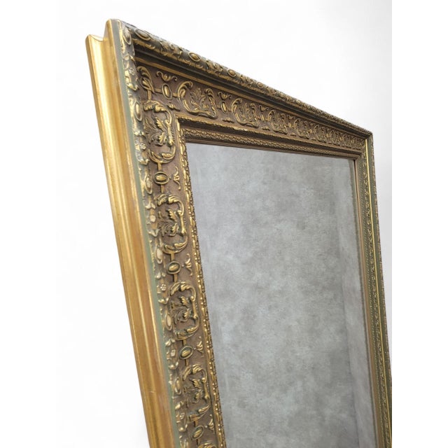 Antique French Carved & Gilded Frame Full Length Floor/Wall Beveled Mirror For Sale - Image 10 of 10