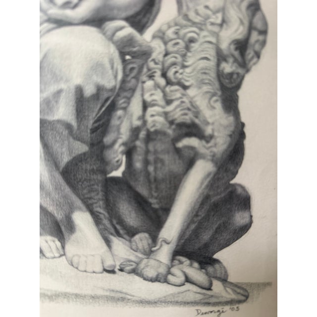 Drawing/Sketching Materials Framed Drawing by Dwight Deworge Williams | "Innocence Protected by Fidelity" | Artist Letter Includ For Sale - Image 7 of 10