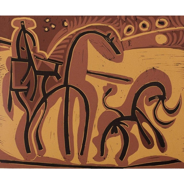 Pablo Picasso (1881-1973) (after) Picador and Bull Color linocut On wove paper, 37 x 32 cm (approx. 15 x 13 inches) Very...