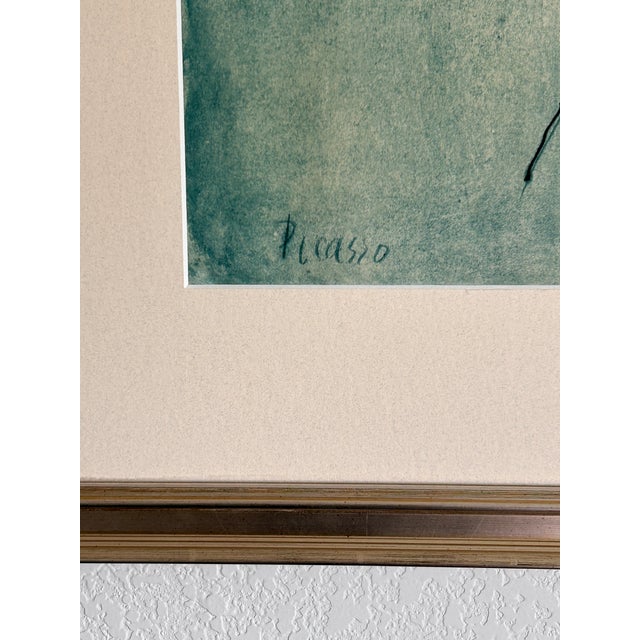 1940s Pablo Picasso Head of a Woman Blue Period Portrait Signed Original Print For Sale - Image 5 of 6