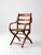 Campaign Antique Oak Campaign Folding Chair For Sale - Image 3 of 18