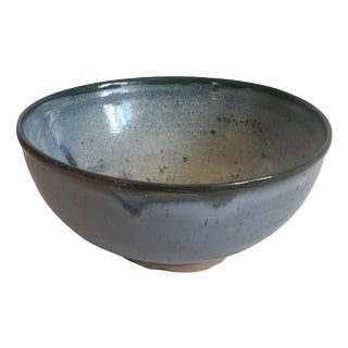 Stoneware Bowl on a Foot by Nathalie Pierlot, Ratilly, Puisaye, 1990s For Sale