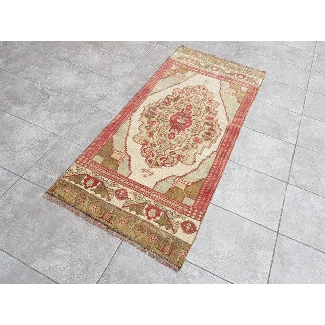 Amber 1960s Decorative Handknotted Vintage Rug For Sale - Image 8 of 11