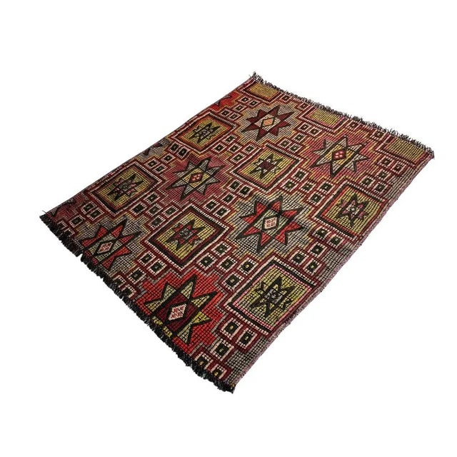 Textile Turkish Kilim Rug, 1970s For Sale - Image 7 of 9