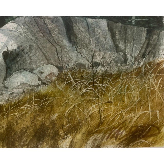 Black Vintage Valfred Thelin 'grouse on a Rock' Maine Landscape' Painting - Listed For Sale - Image 8 of 11