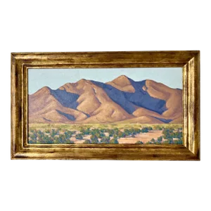 "Nine Mile Peak" Contemporary Mountain Desert Landscape Oil Painitning by John Berry, Framed