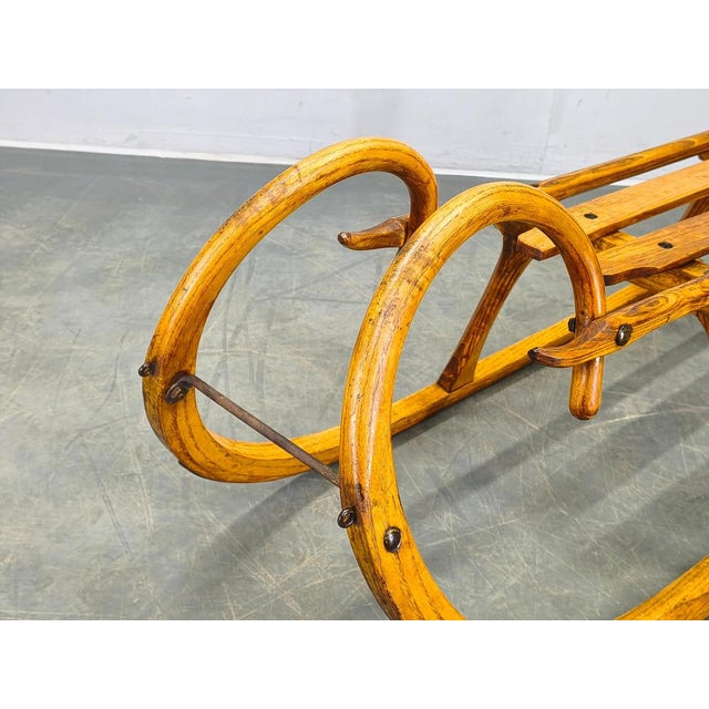 Oak Sled, Former Czechoslovakia, 1930s For Sale - Image 11 of 15
