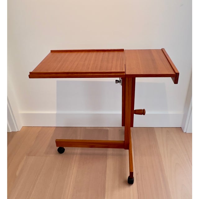 This versatile rolling "Läsbord" (reading table) was manufactured in Denmark by Furbo and distributed by luxury purveyor...