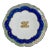 1920s Limoges Elite France “s. Keiner” Hand Painted Plate - Cobalt Blue Band, Gold Monogram Center, Pearlescent Finish on Rim, Scalloped For Sale