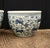 Elegant pair of Chinese blue and white planter pots in the Nanking manner. Great look to these with hand painted...