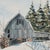 Original Watercolor Painting of a Snowy Barn by Arthur Legiehn, 1985 For Sale In Tampa - Image 6 of 12