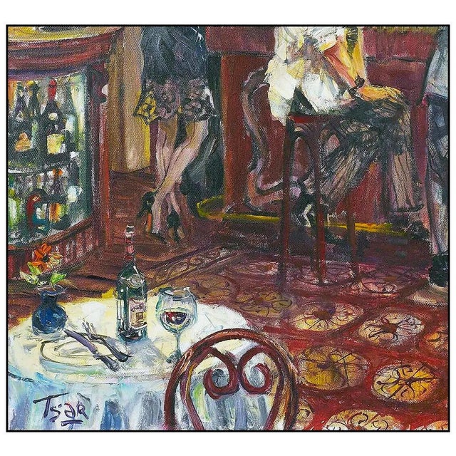 Figurative Late 20th Century The Red Velvet, Valery Tsarikovsy For Sale - Image 3 of 4