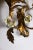 Golden Wall Lights and Porcelain Flowers, Set of 2 For Sale - Image 9 of 11