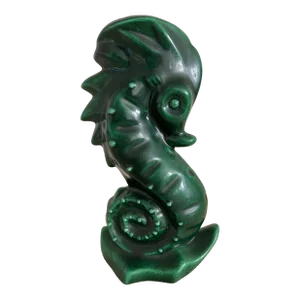 Vintage Green Porcelain Seahorse Vase