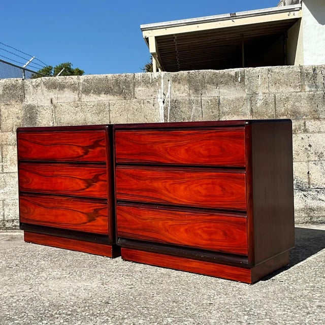Vintage Mid-Century Modern Brouer Rosewood Chest of Drawers - A Pair For Sale - Image 10 of 10