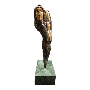 Sunol Alvar "Maternidad" Bronze Sculpture With Granite Base Signed
