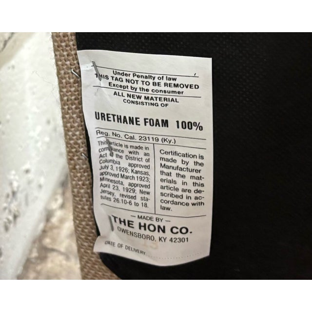 Vintage the Hon Co Mid Century Modern MCM Danish Style Dining Arm Chairs For Sale - Image 9 of 10