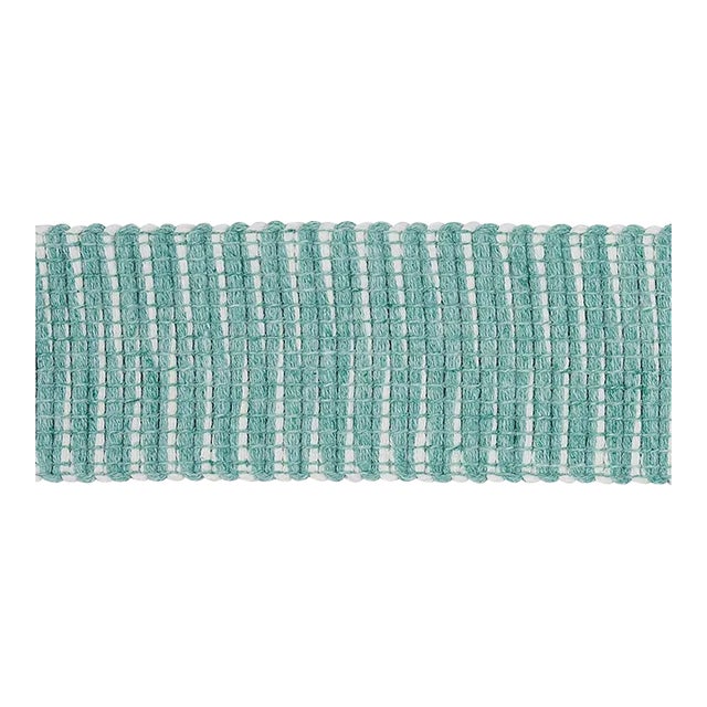 Sample - Schumacher Pierce Tape Indoor/Outdoor in Aqua For Sale