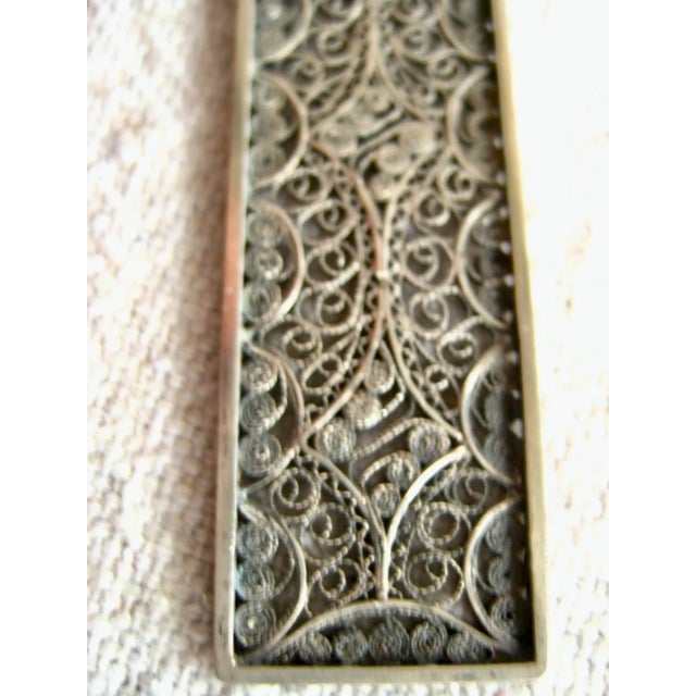 Traditional 19th Century Micro Mosaic Italian Filigree Silver Cross For Sale - Image 3 of 7