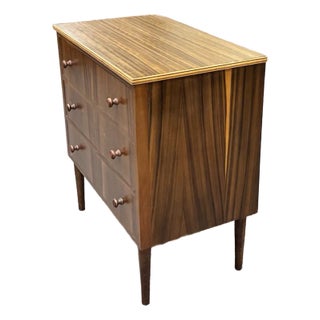 African Teak Three Drawer Chest by Morn's of Glasgow For Sale