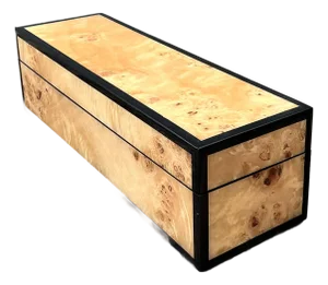 Vintage Lacquered Burl Wood Box