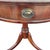 Brass 1940s Mahogany Round Side Table With Tooled Leather Top and Brass Pull Decor For Sale - Image 8 of 12