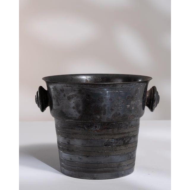 Mid 20th Century Mid 20th Century France Gray Silver Ice Bucket For Sale - Image 5 of 15