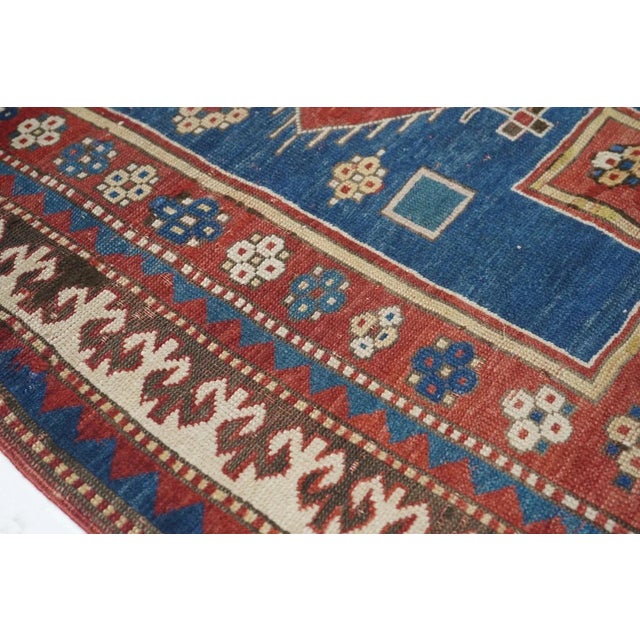 Antique Fachralo Kazak Rug 3'4'' x 3'9'' For Sale In New York - Image 6 of 11