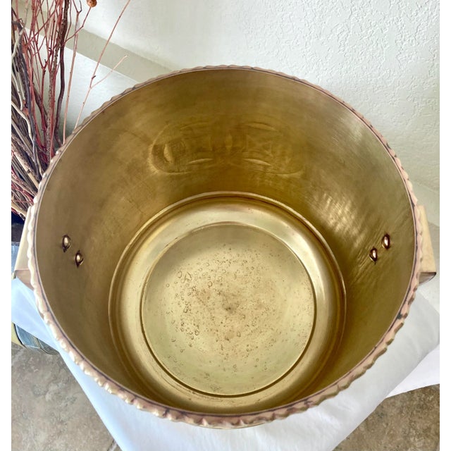 Circa 1970 Chinoiserie-Inspired Brass Cachepot For Sale - Image 9 of 13