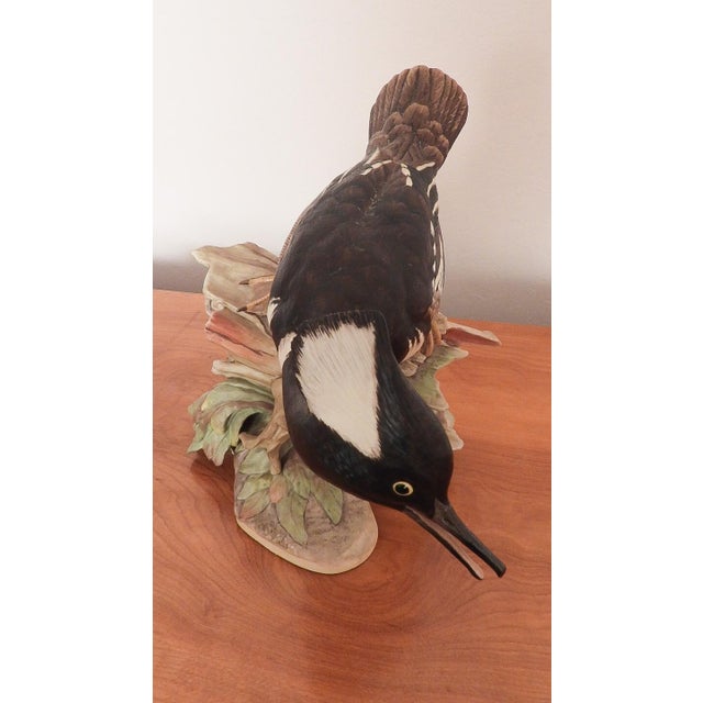 Ceramic Boehm Porcelain Sculpture Pair Hooded Mergansers Water Fowl Birds Male & Female For Sale - Image 7 of 12