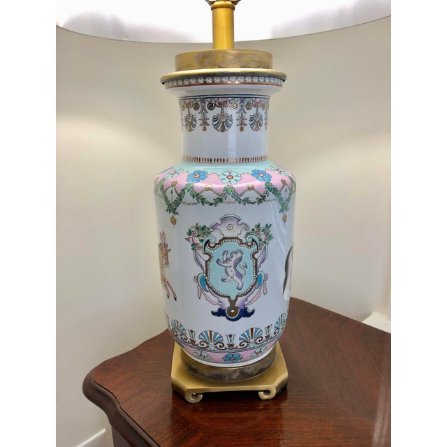 1970s 1970s Pastel-Painted + Colorful Characters Ceramic Lamp For Sale - Image 5 of 12