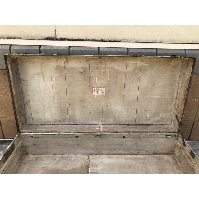 Antique C a Taylor Trunk Works Steamer Trunk For Sale - Image 9 of 15
