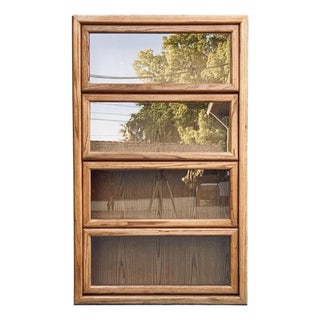 Vintage Oak Lawyers Bookcase, Made in Mexico For Sale