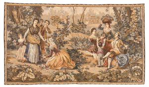 Mid-Century French Aubusson Style Jacquard Tapestry by Goya, 1970s