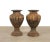 Pair of large rustic cast iron garden urns made in Italy in the 1900's; each adorned with gadroon motifs all around as...