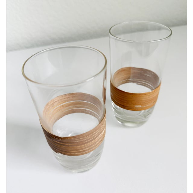 1940s 1940s Carl Auböck Rattan Wrapped Drinking Glasses- Set of 4 For Sale - Image 5 of 8