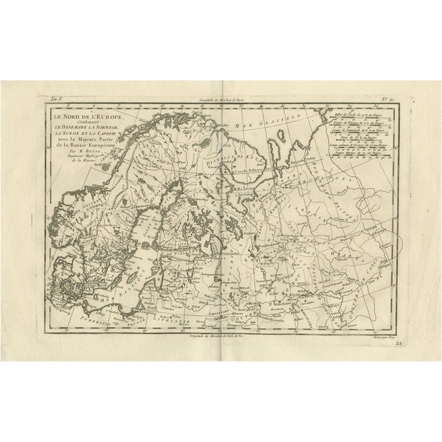 Northern Europe and Arctic Regions Map by Rigobert Bonne, 1780 For Sale