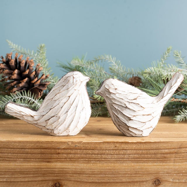 2020s Carved Bird Figurine (Set of 4) For Sale - Image 5 of 6