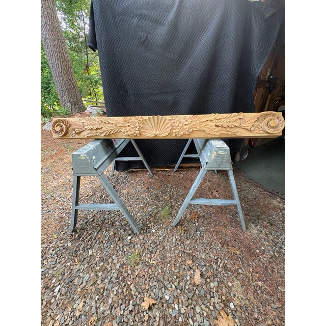 Hand Carved Mantle For Sale - Image 4 of 17