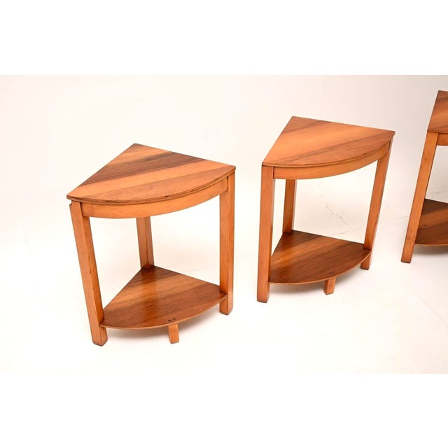 Art Deco Nesting Tables in Figured Walnut, 1930, Set of 4 For Sale - Image 9 of 11