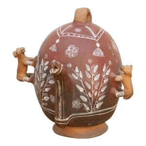 Vintage Terracotta Peruvian Clay Pitcher