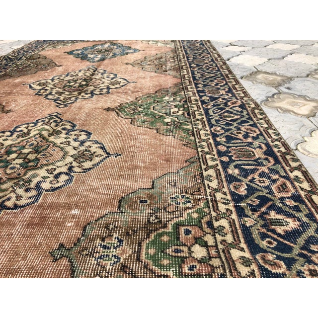 Vintage Oushak Tan Cotton and Wool Rug For Sale In Tampa - Image 6 of 10