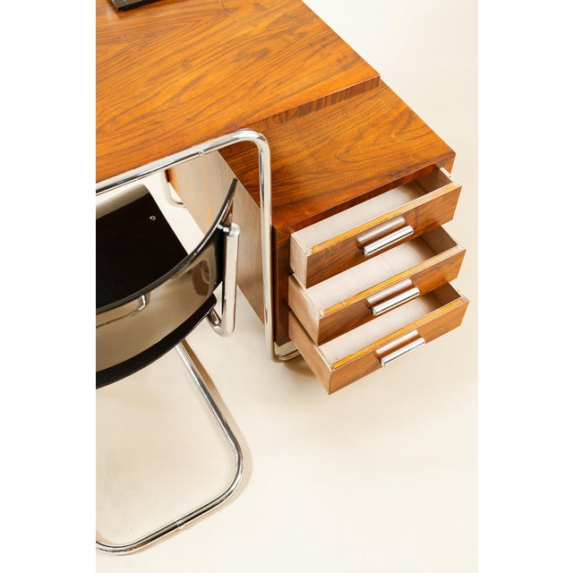Wood Writing Desk by Hynek Gottwald, 1930s For Sale - Image 7 of 8