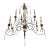 French Country 9-Light Wrought Iron Chandelier With Carved Wood Accents For Sale
